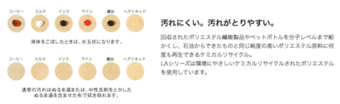 汚れが落ちやすい！