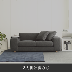2人掛け両ひじ