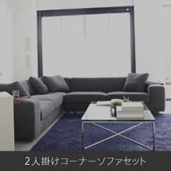 2人掛けコーナーソファセット