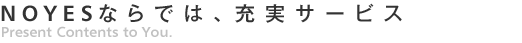 NOYESならでは、充実サービス