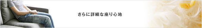 羽毛仕様のさらに詳しい座り心地