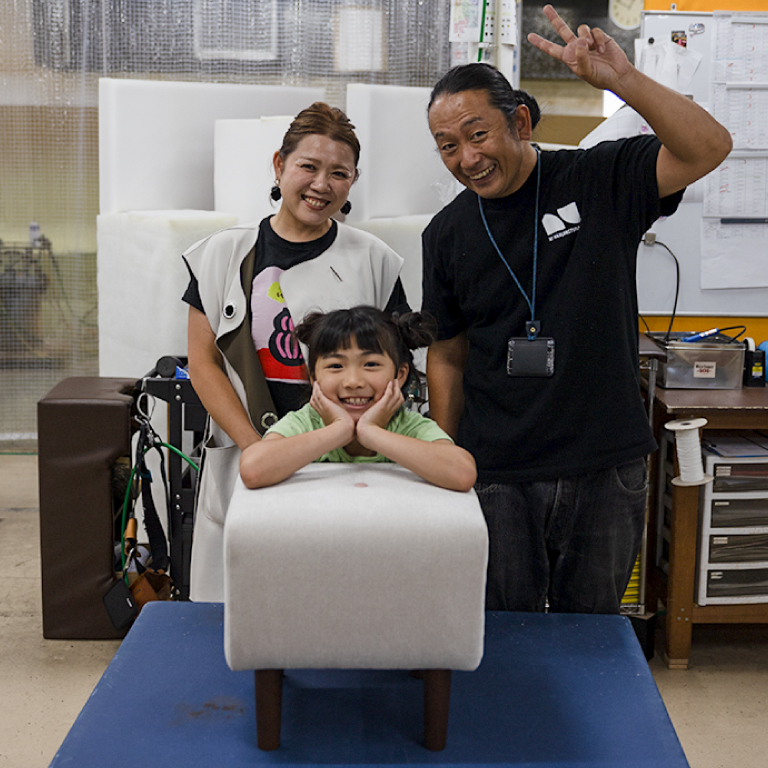 オットマンが完成した様子