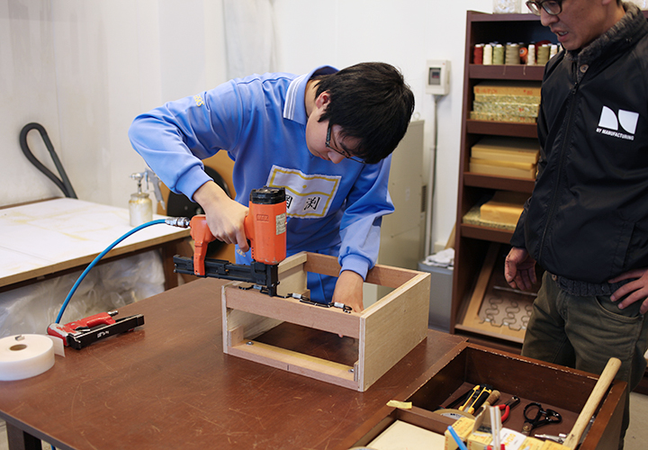 ソファを作ろう。中学生の職場体験　Vol.2 名古屋市立御田中学校