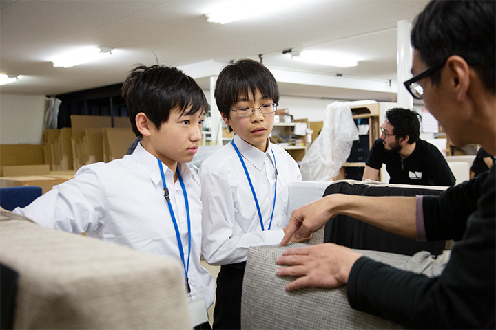 ソファを作ろう。中学生の職場体験Vol7 名古屋市内中学校