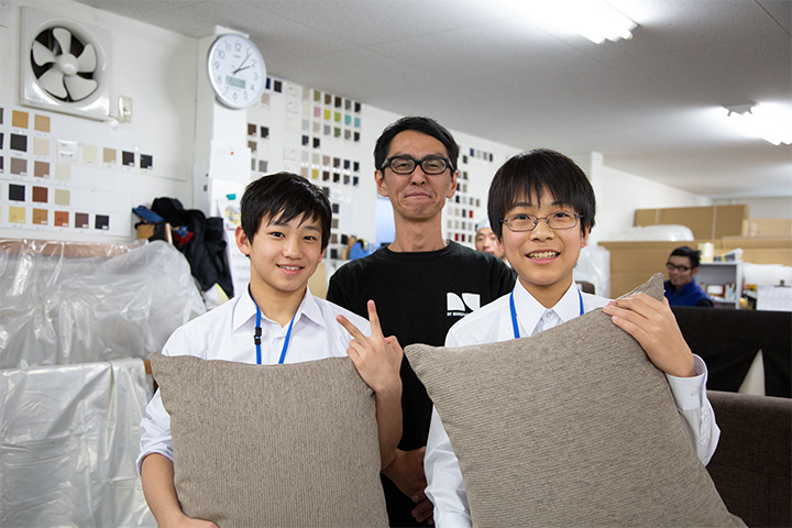 ソファを作ろう。中学生の職場体験Vol7 名古屋市内中学校