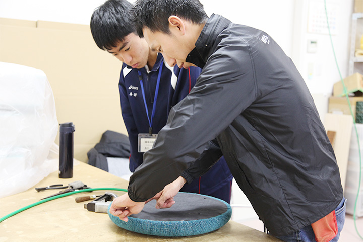 ソファを作ろう。中学生の職場体験Vol9 名古屋市立汐路中学校