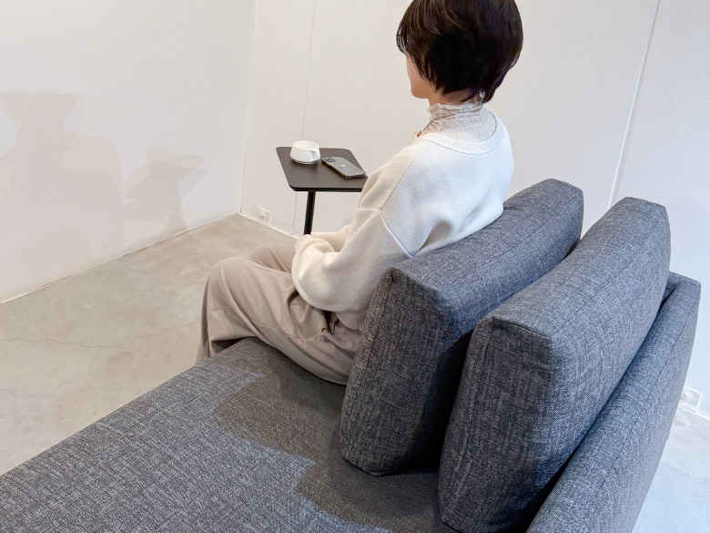 背クッションのアレンジ使い