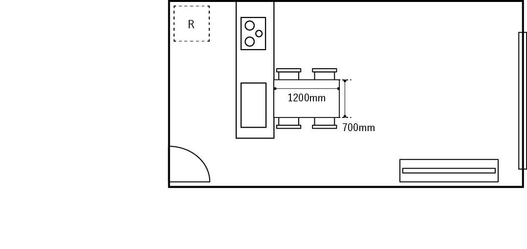 13帖LDK間取り図