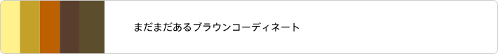 まだまだあるブラウン系のコーディネート