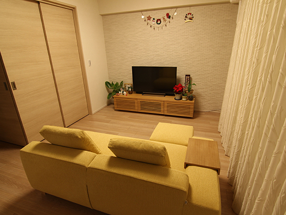 神奈川県川崎市にお住まいのj O様邸のお部屋 日本を代表する国産ソファブランド Noyes