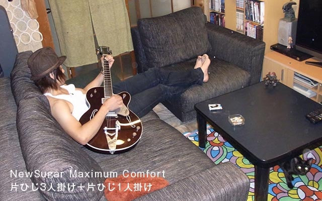 愛用ソファ NewSugar Maximum Comfort 片ひじ3人掛け+片ひじ1人掛け