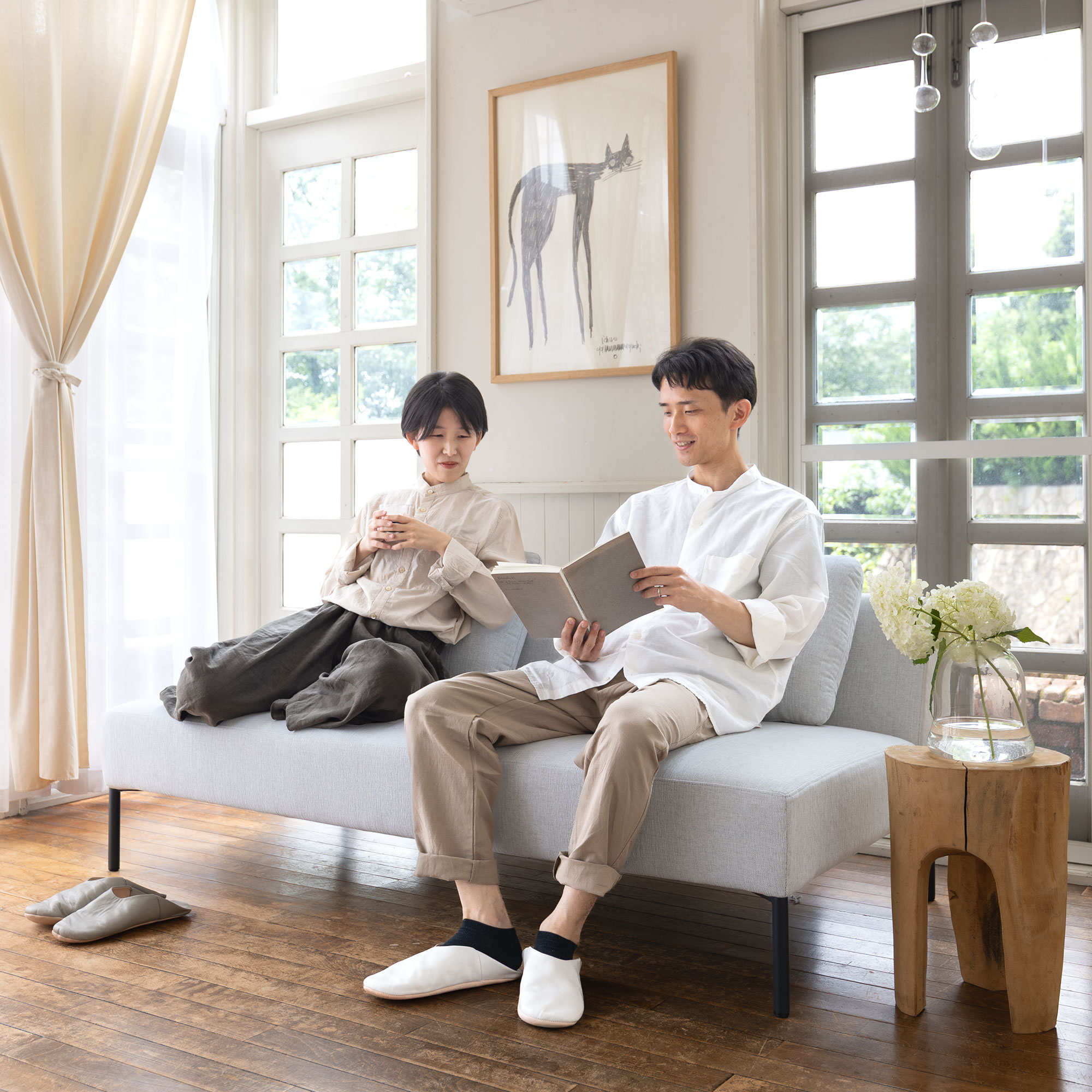 NOYES100% グレー 3人掛けソファ Decibel Traditional 3人掛けカウチソファセット」 製品詳細