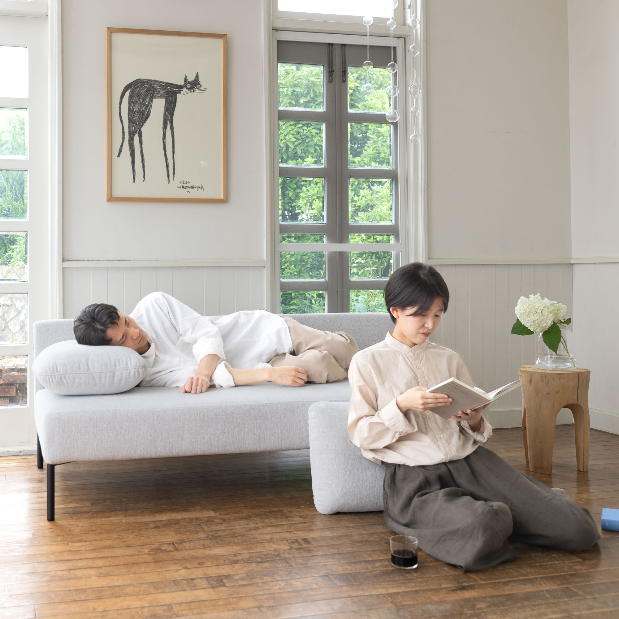 NOYES100% グレー 3人掛けソファ Ved 3人掛け」 製品詳細ページ | 国産ソファブランド NOYES