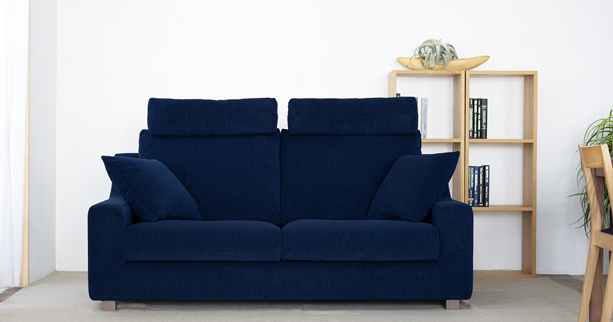 羽毛ハイバックソファ「NewSugar Hi-Back HS ワイド2人掛け両ひじ